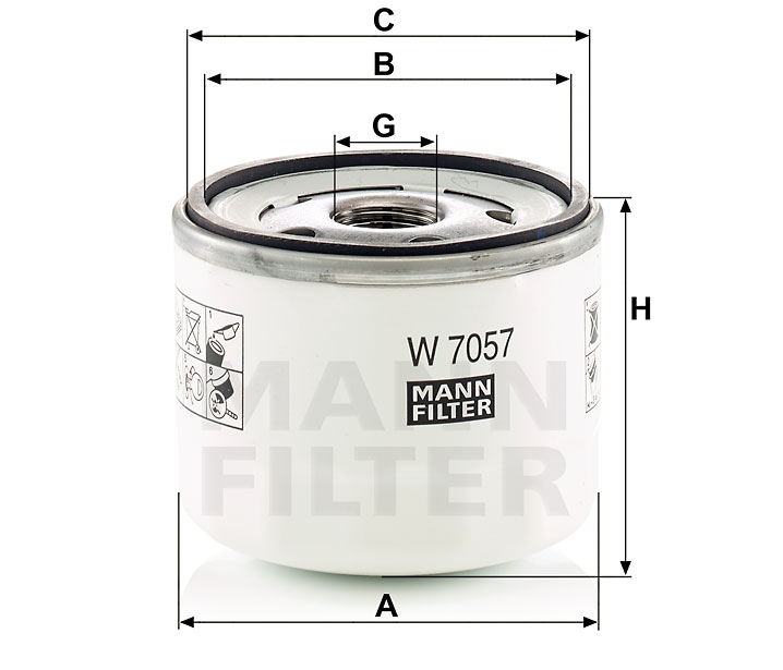 W 7057 oil filter spin-on