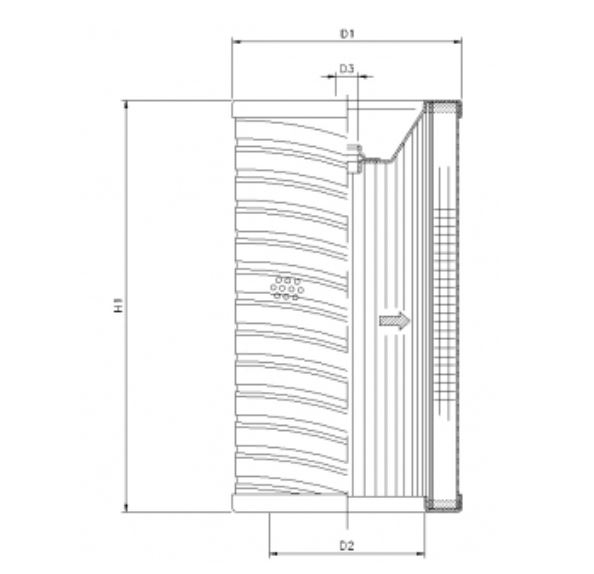 R701T25 hydraulic filter element