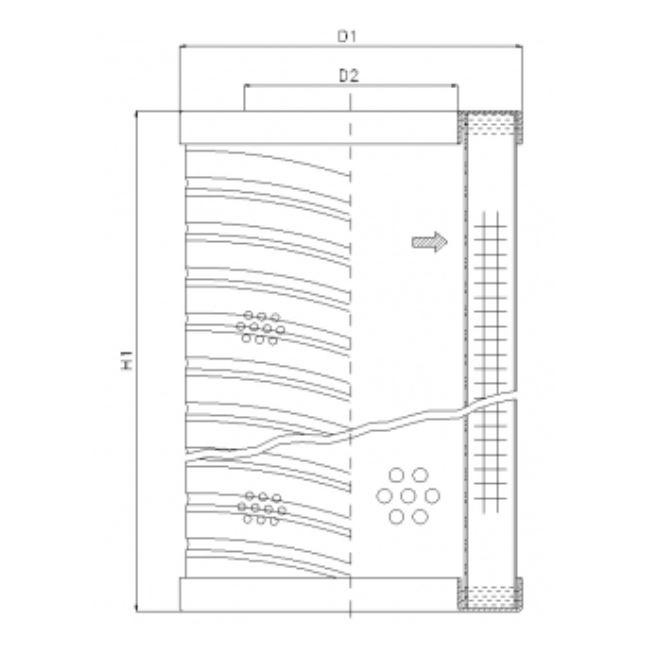 RVR20B10B hydraulic filter element