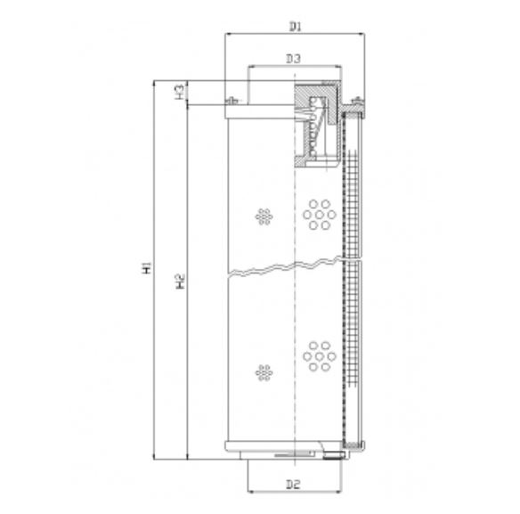 RHR2600N10B hydraulic filter element
