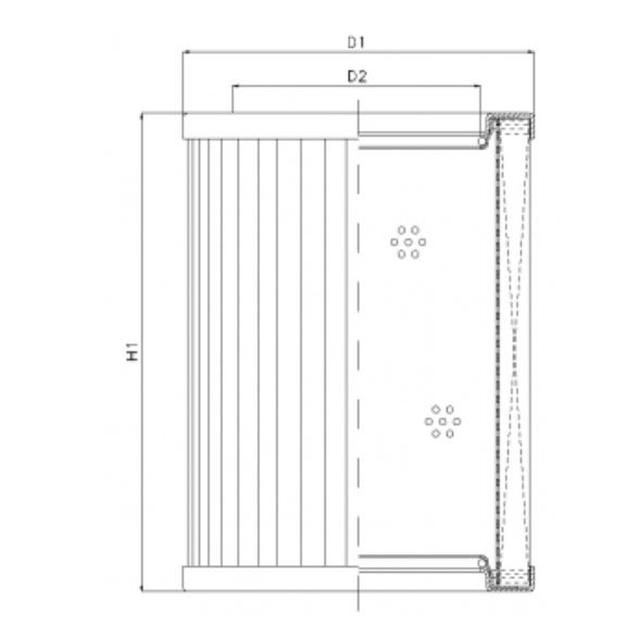 R444T25 hydraulic filter element