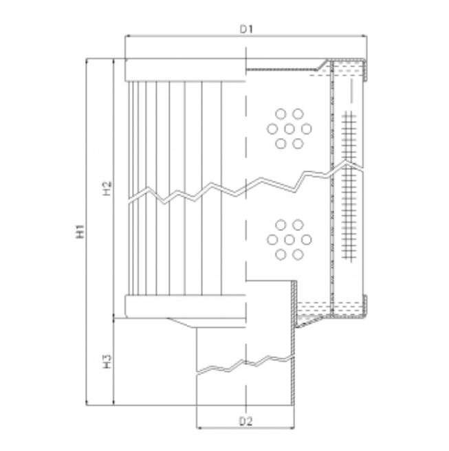 RVR65E03B hydraulic filter element