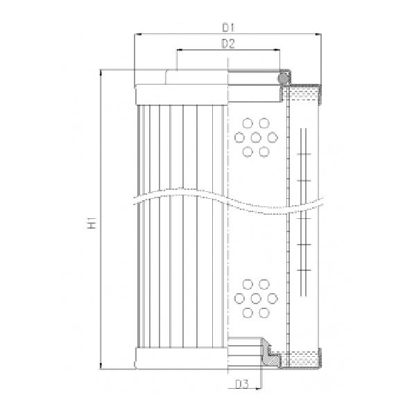 RMR444E10V hydraulic filter element