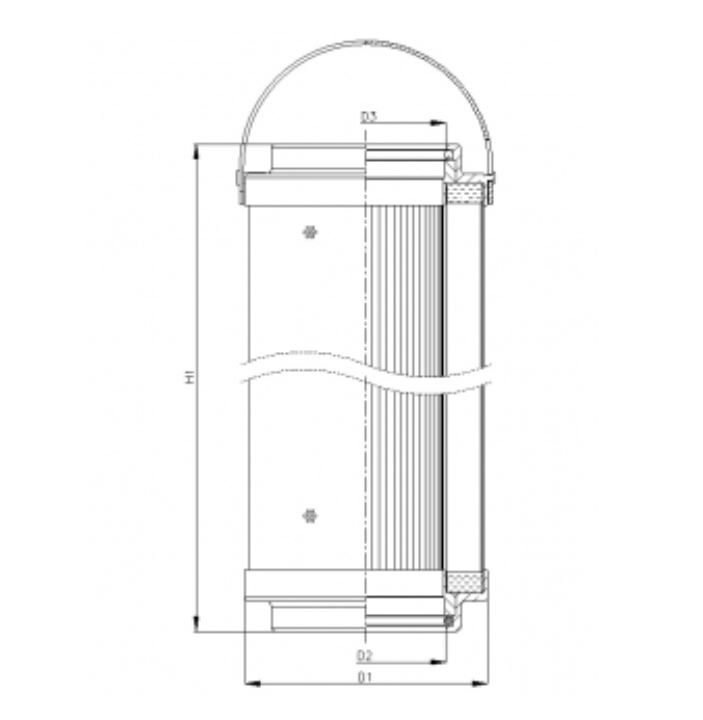 C226G06 hydraulic filter element (coreless)