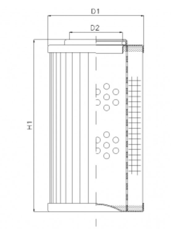 WG1093 hydraulic filter element