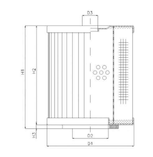 D260T500 hydraulic filter element