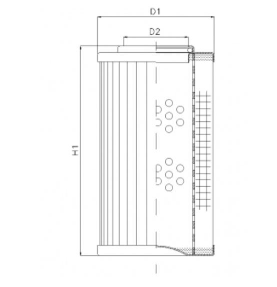 DVD20013B80B hydraulic filter element